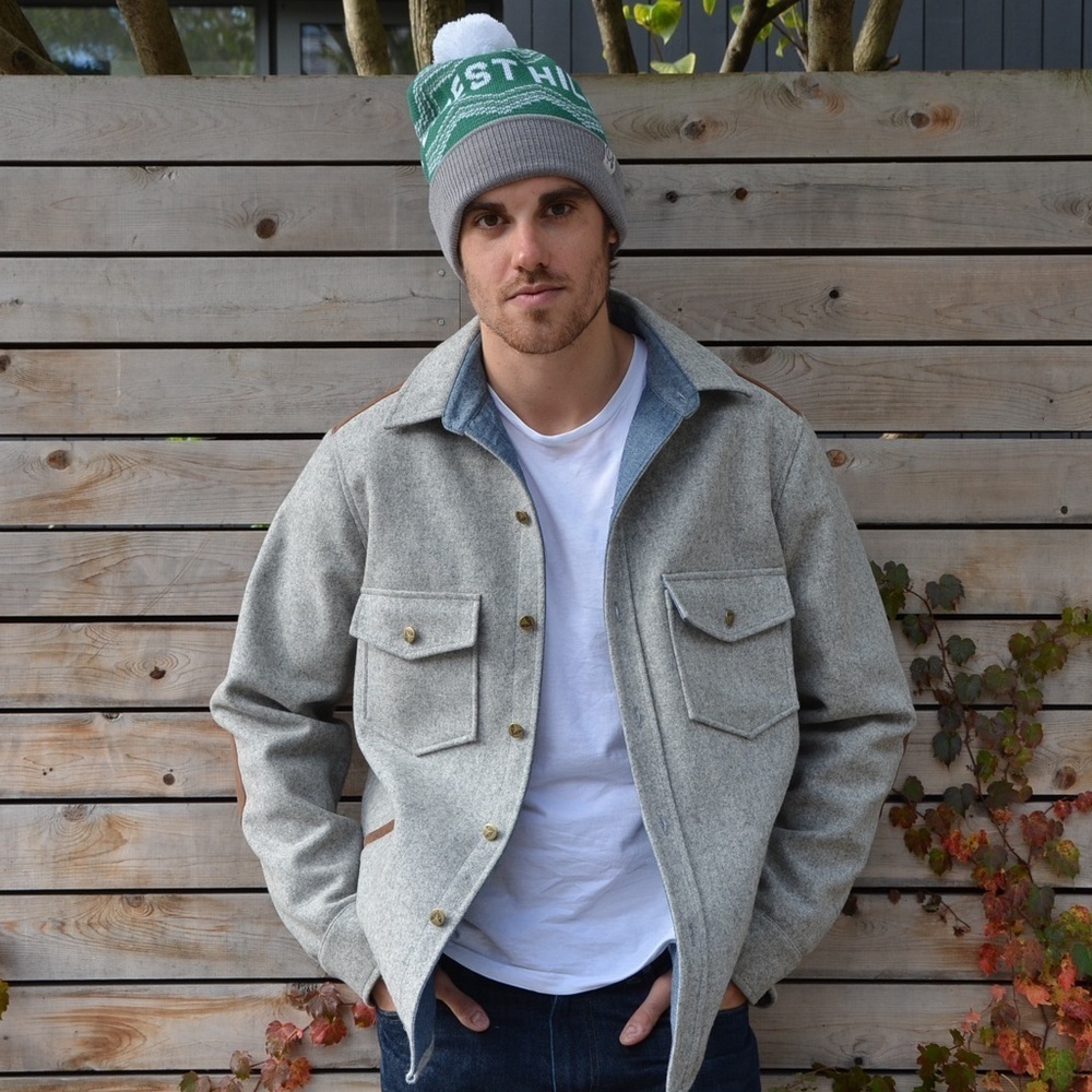 Tuck Shop Trading Co. Cottage Core Wool Leather Trim Barn Jacket Men’s Size L